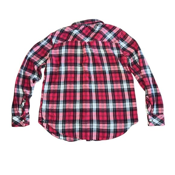 Rails Womens Medium Hunter Plaid Flannel Shirt Scarlet Ash White Button Up Top - Picture 4 of 7